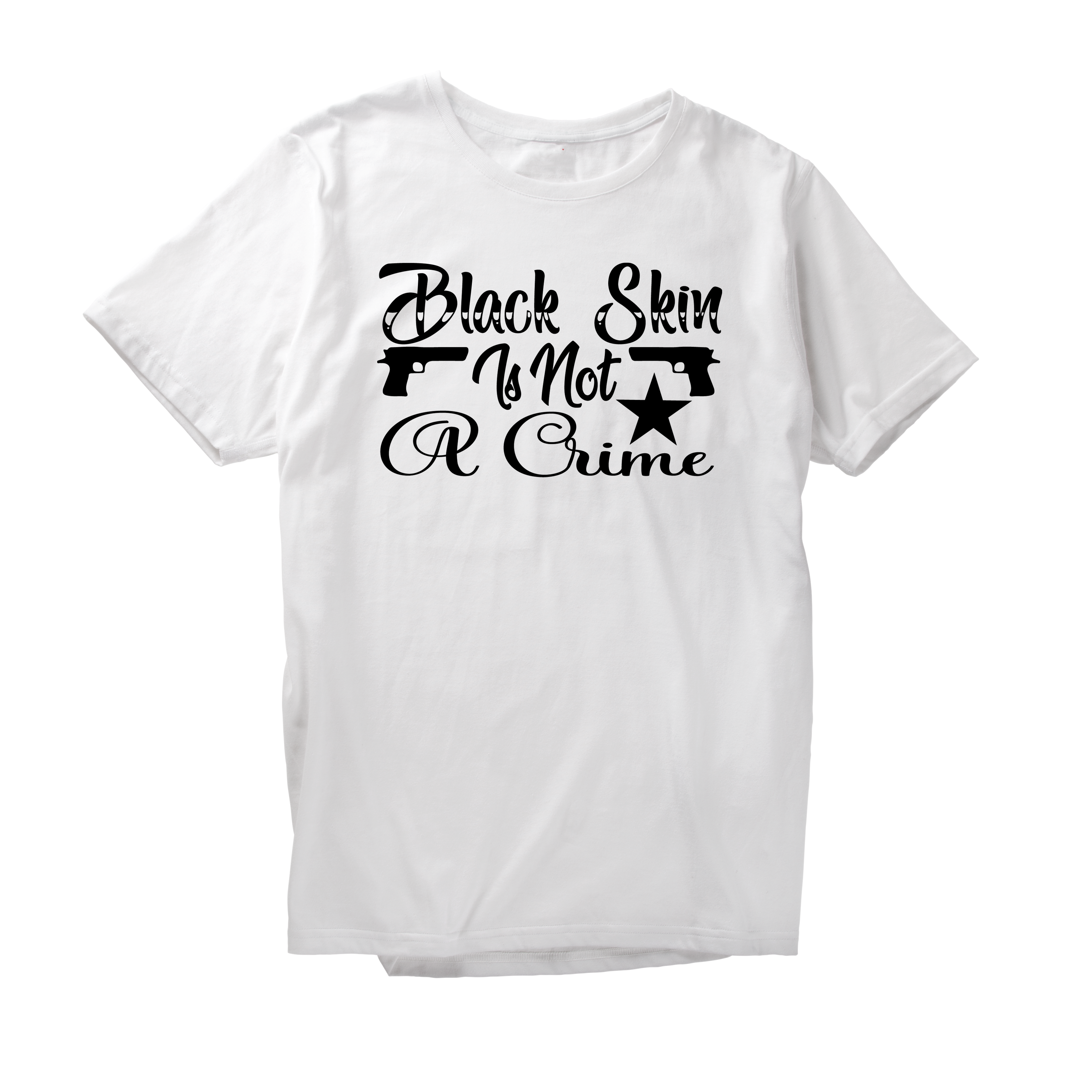Alfaq Black skin is not crime T-Shirt